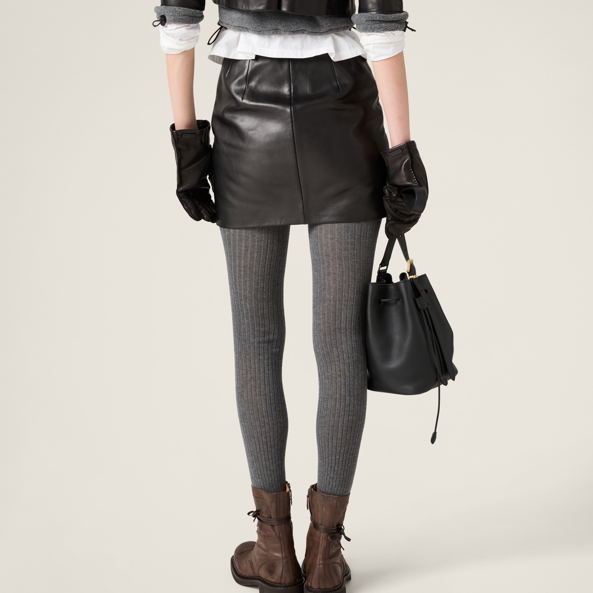 Leather miniskirt - 5