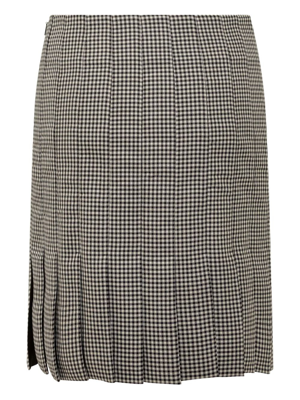 pleated gingham mini skirt - 2