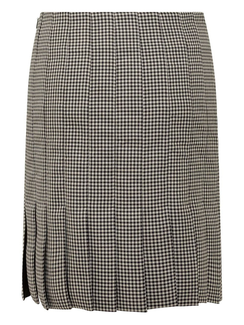 FERRAGAMO pleated gingham mini skirt outlook