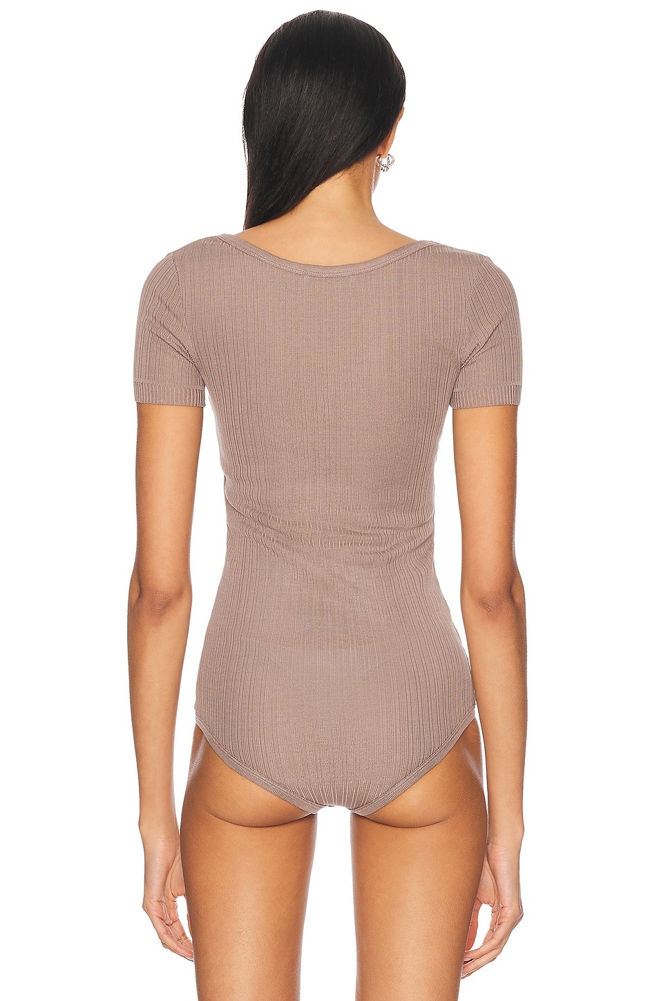 Button Ribbed Bodysuit - 4