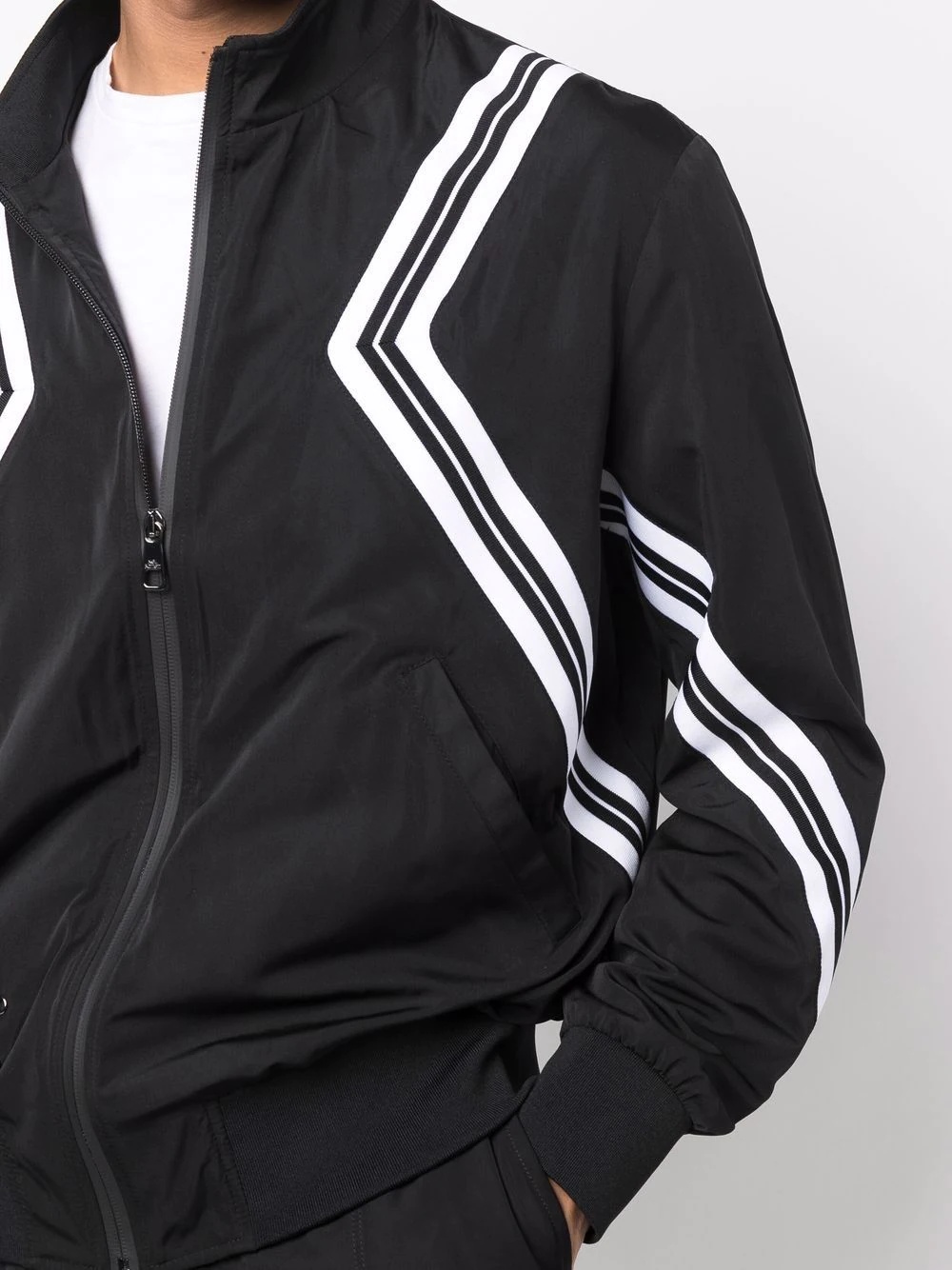 stripe-detail track jacket - 5