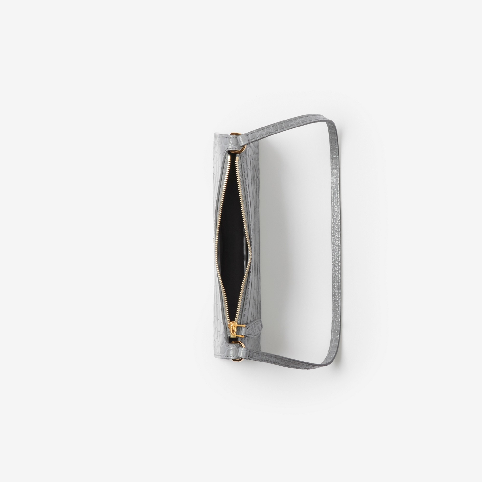 Embossed Leather Mini TB Shoulder Pouch - 4