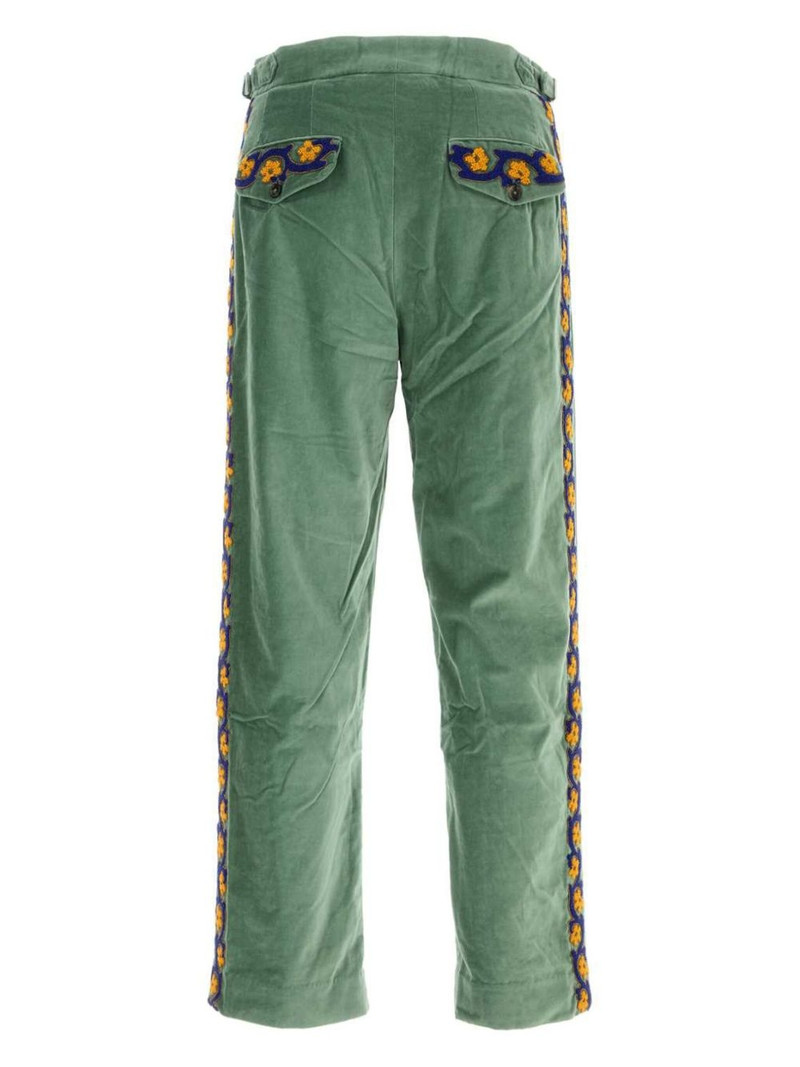 BODE velvet straight-leg trousers outlook