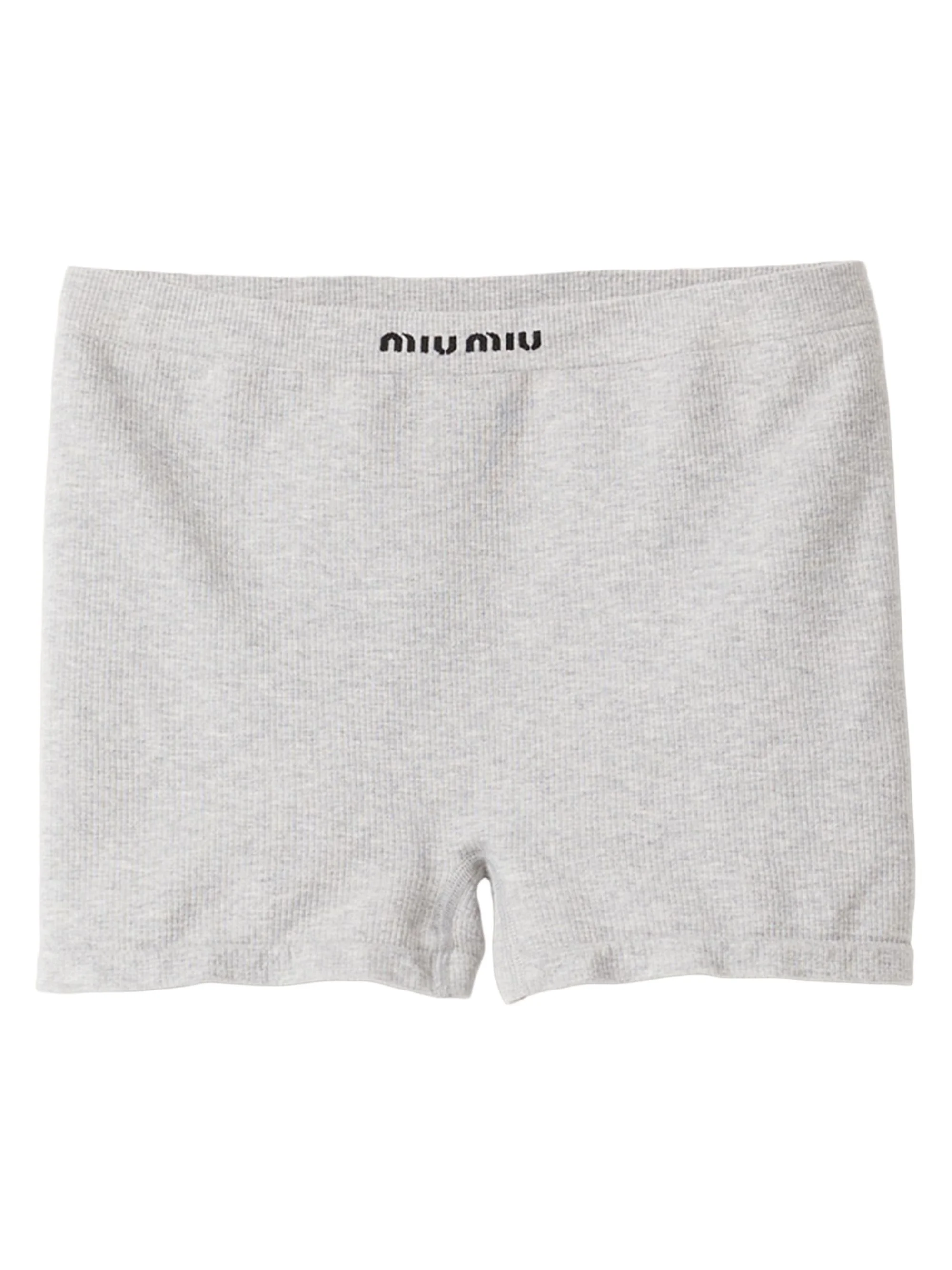 Women's Seamless Mélange Knit Boxer Shorts - Grey - 1