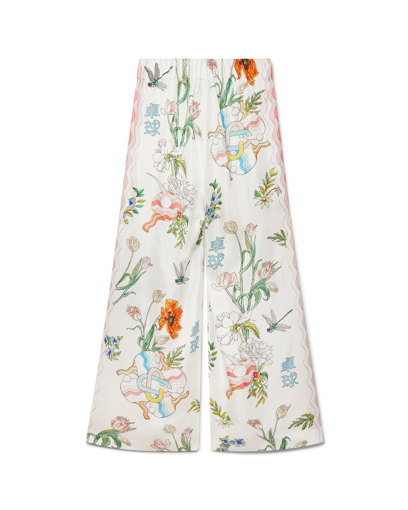 Ping Pong Fleurie Jour Silk Trousers 1