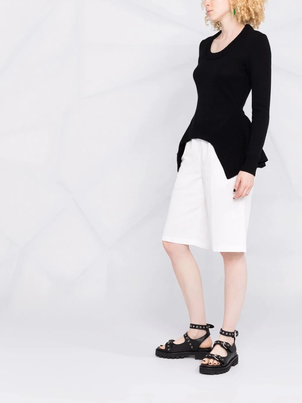peplum cashmere jumper - 4