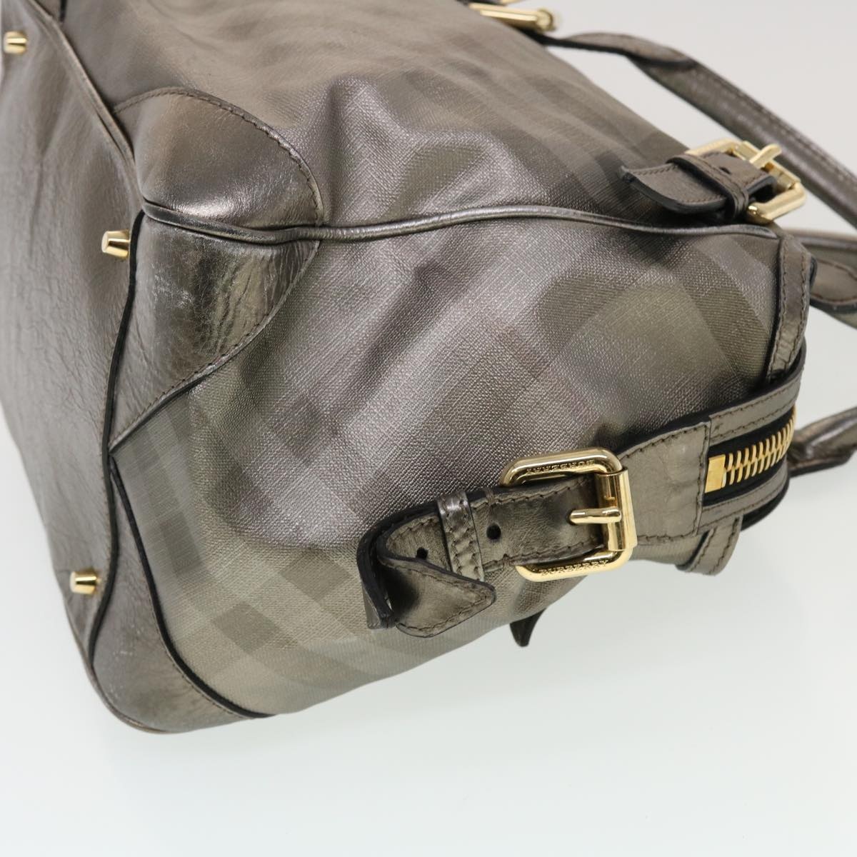 Burberry Nova Check Shoulder Bag Leather Silver - 3