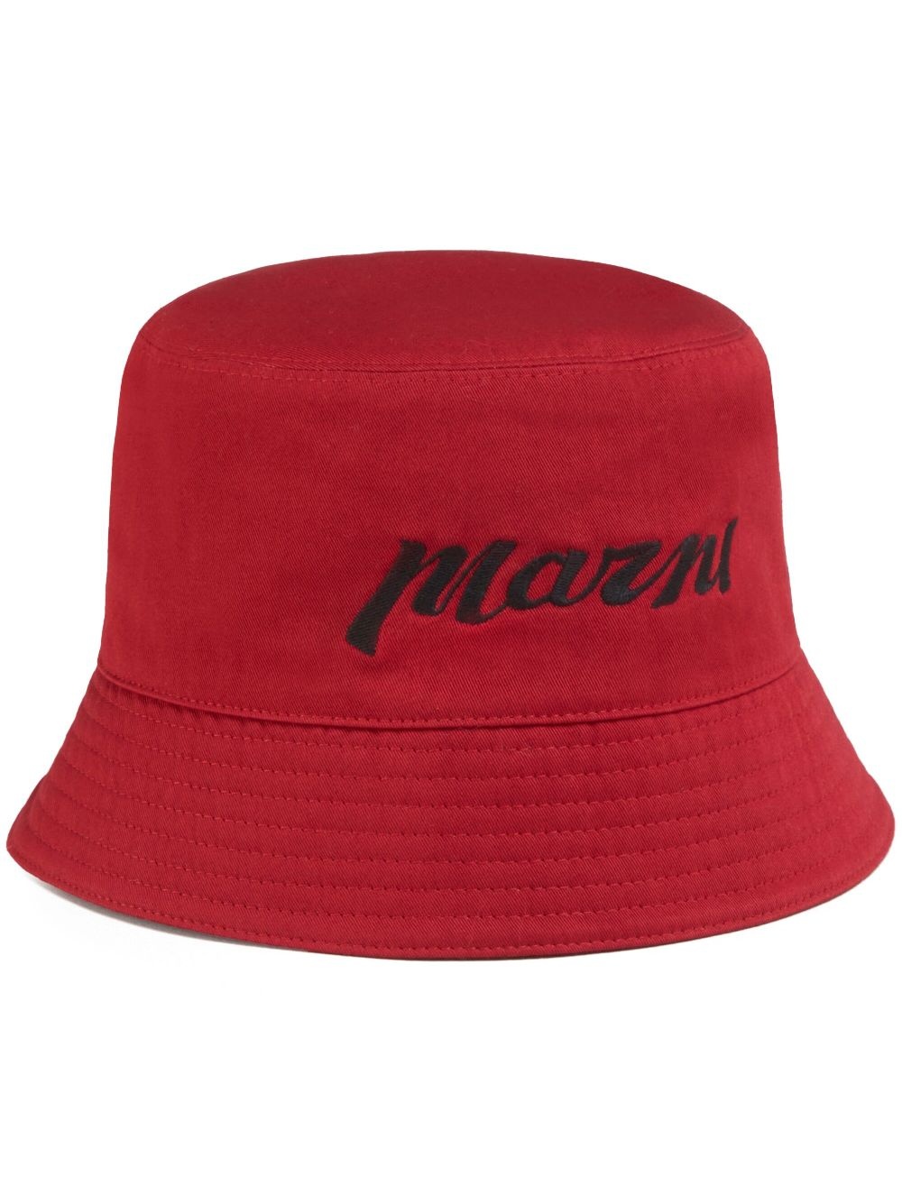 Marni logo-embroidered cotton bucket hat | REVERSIBLE