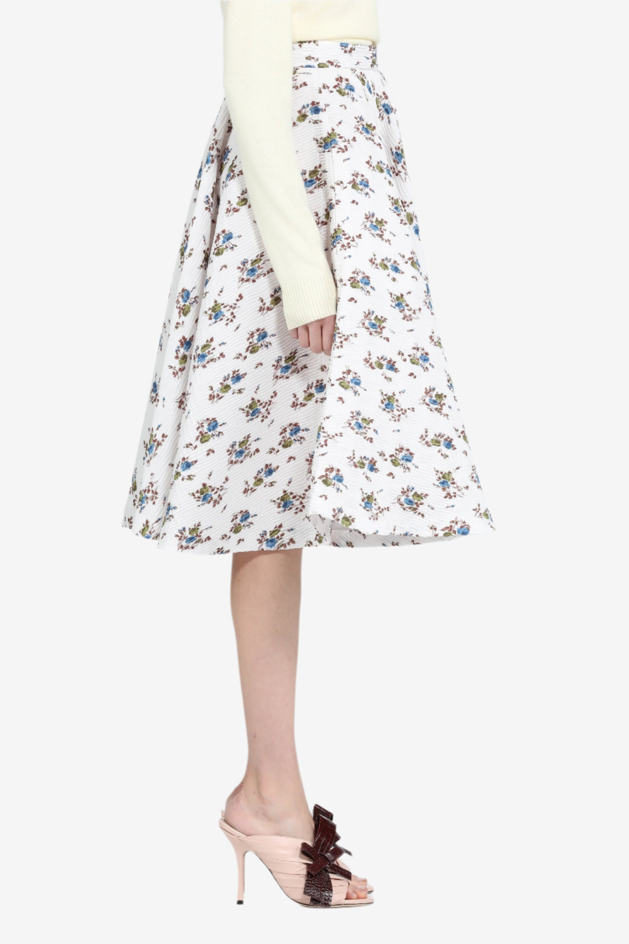 FULL SKIRT WITH FLORAL PRINT - 3