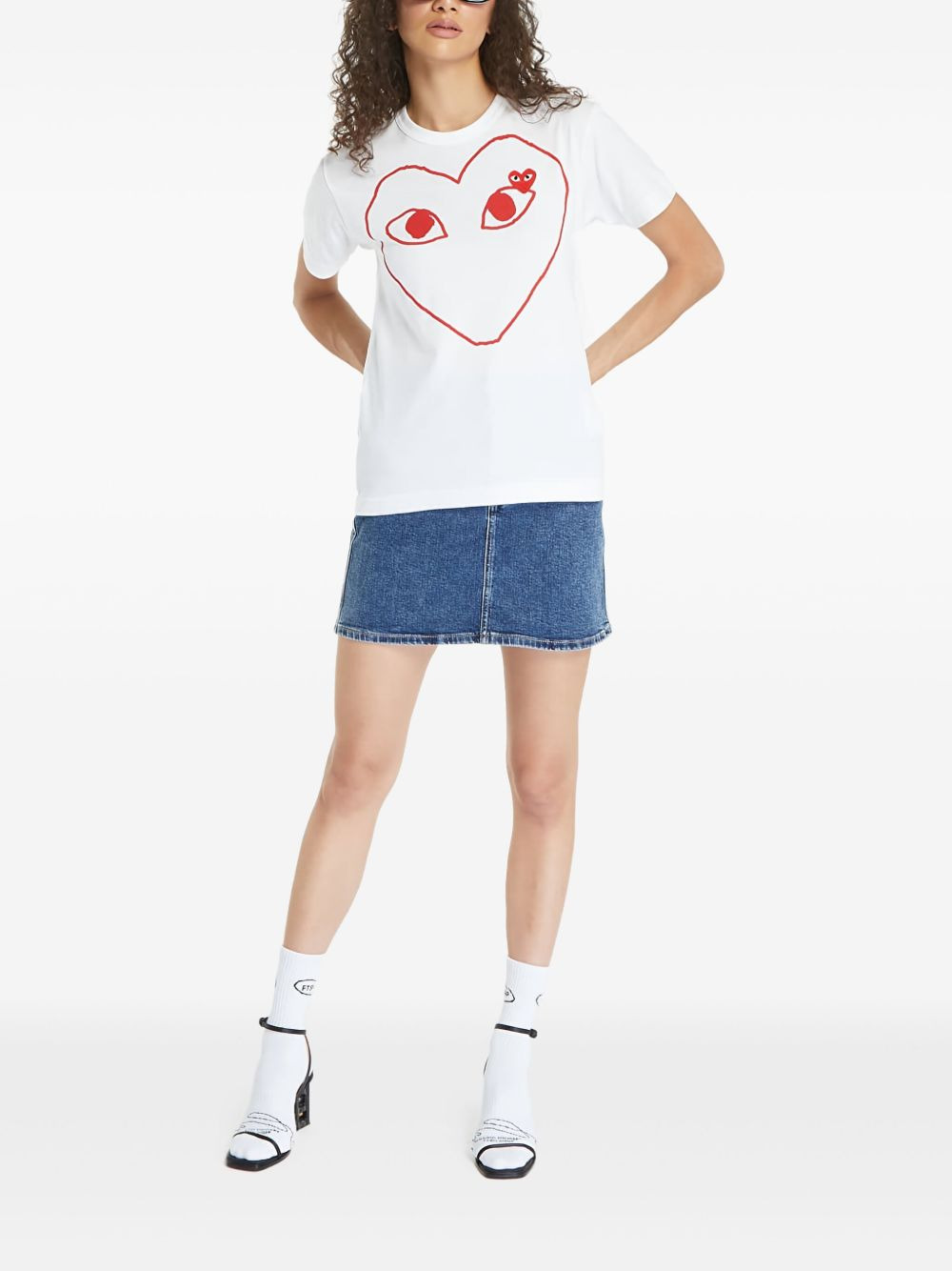 Heart-print T-shirt - 3