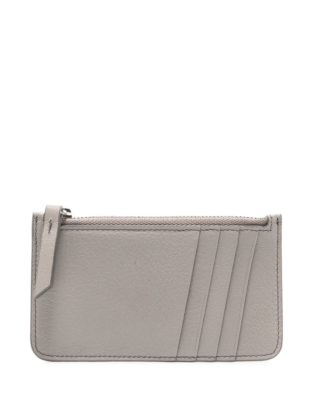 four-stitch leather zipped wallet - 1