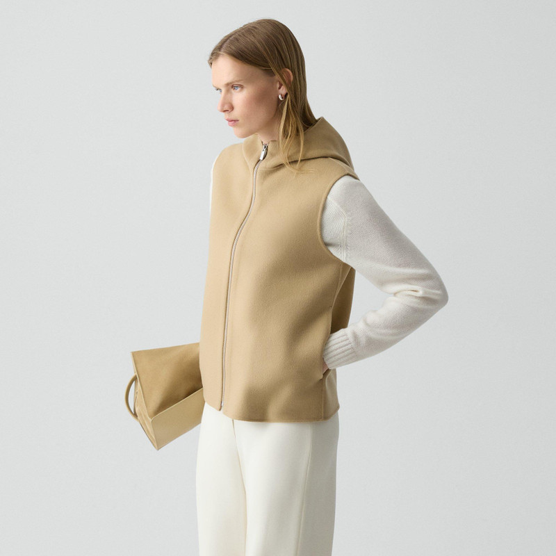 Hooded Vest in Double-Face Wool-Cashmere 3