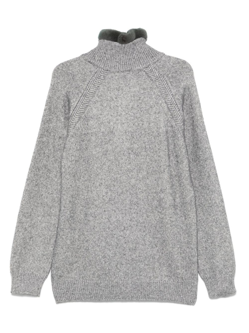 Brioni detachable-collar sweater outlook