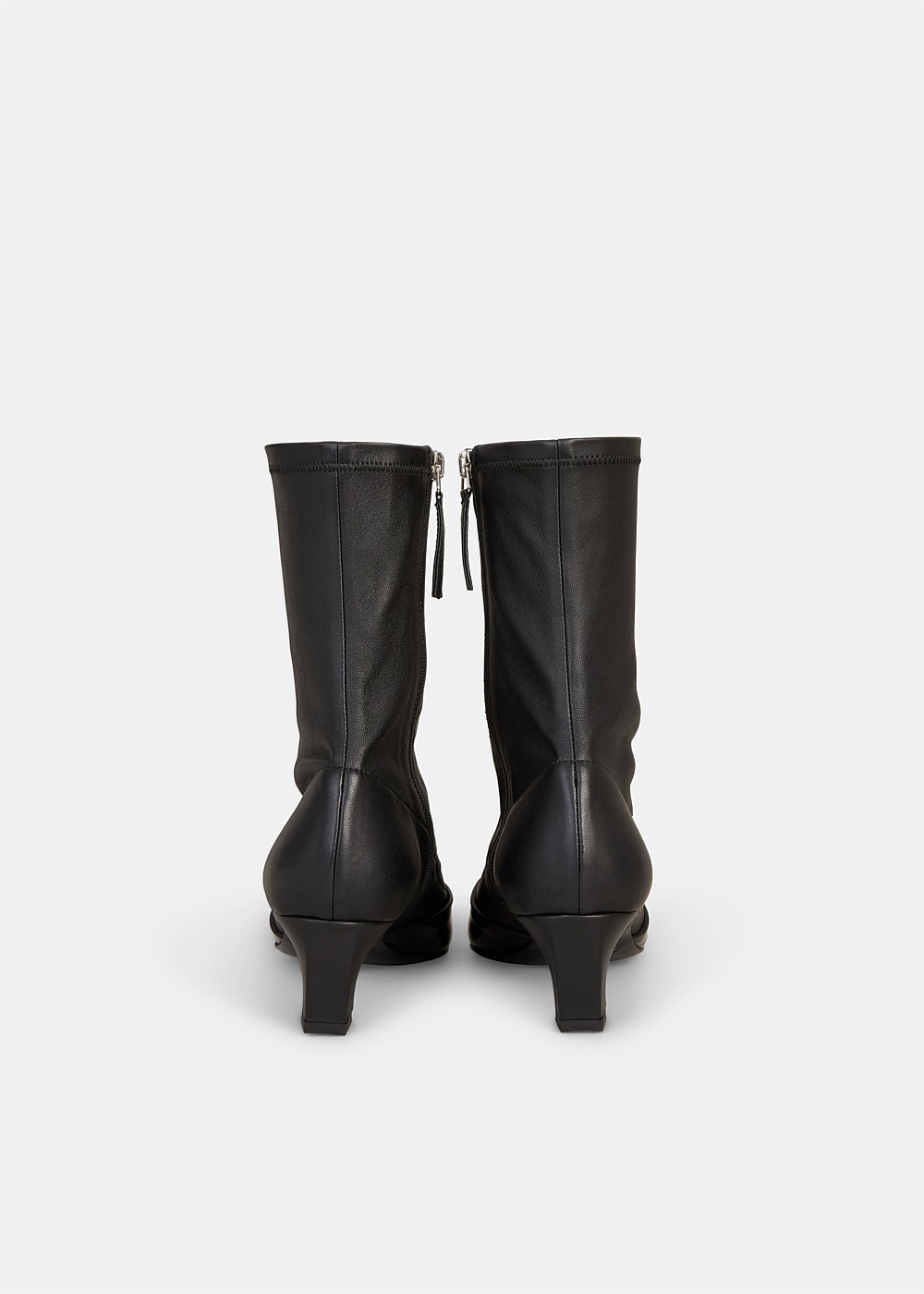 Black Heeled Ankle Boots - 3