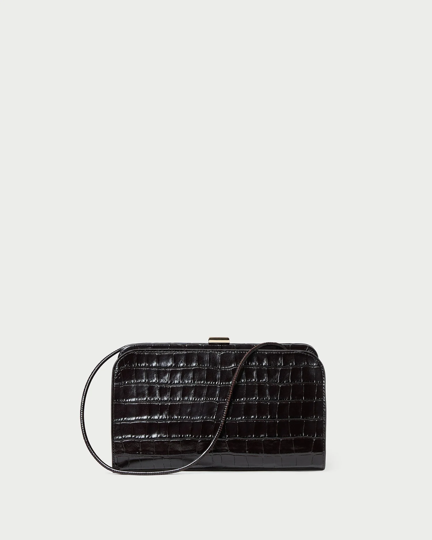 Zella Crocodile Leather Clutch - 1