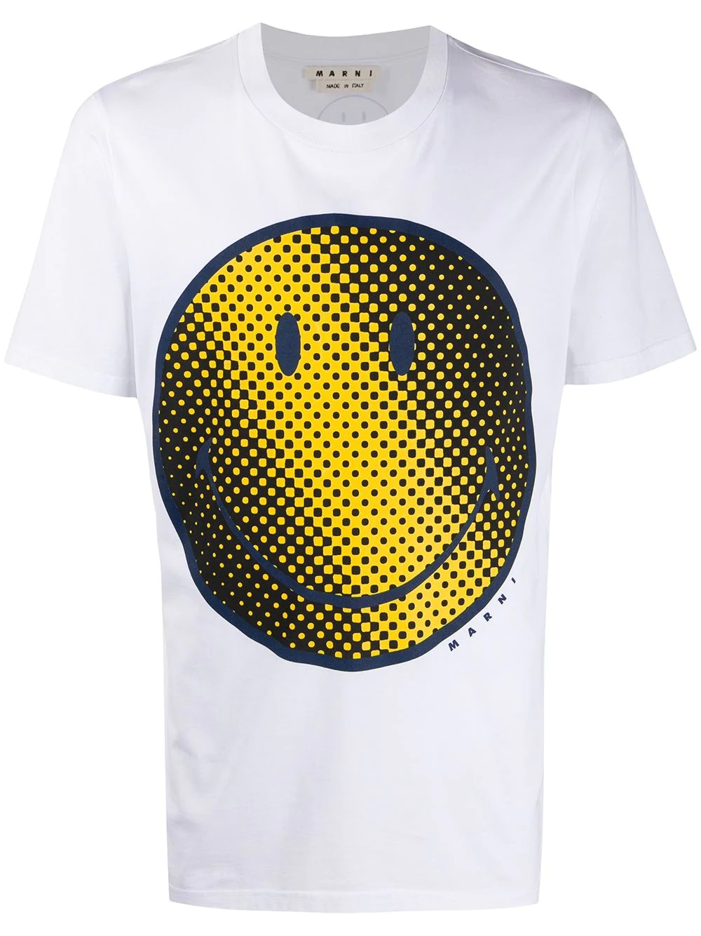 smiley face print T-shirt - 1