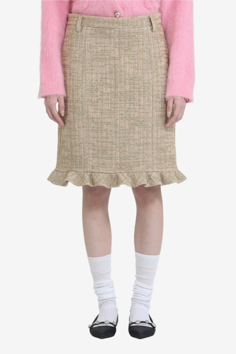 ABOVE-THE-KNEE SKIRT WITH IRREGULAR HEM 1