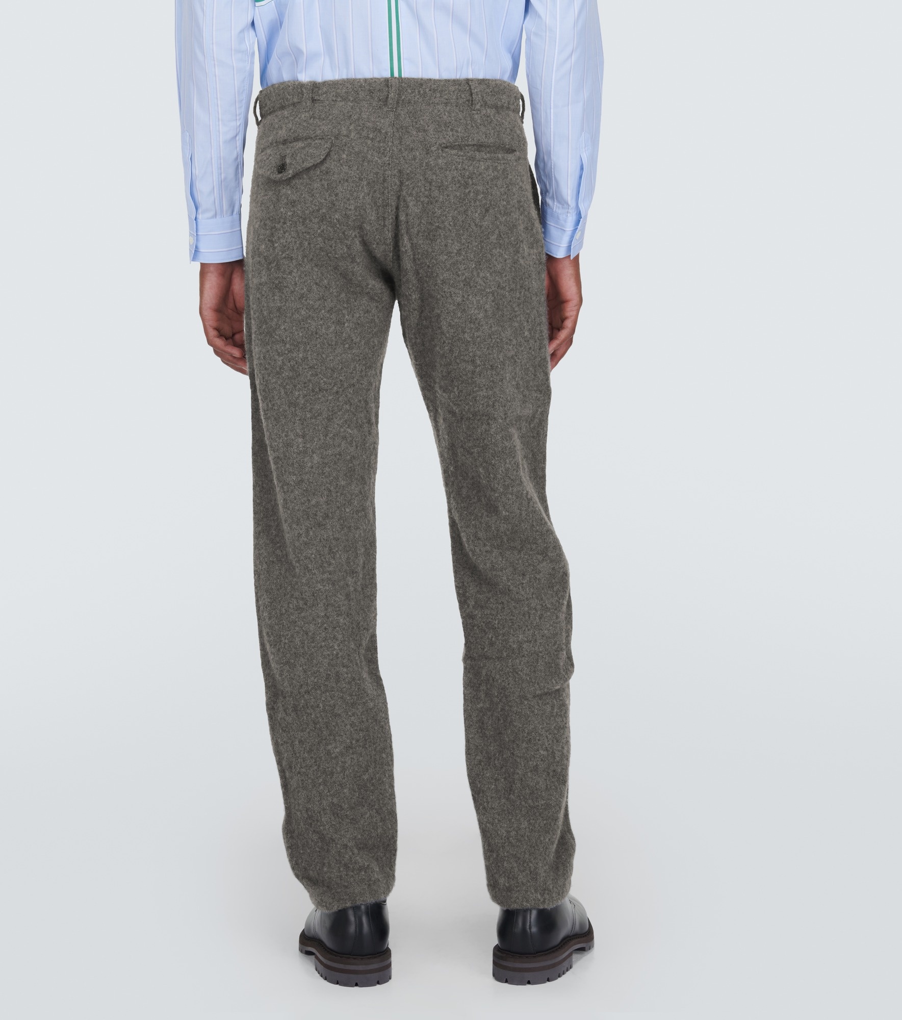 Straight wool-blend pants - 4
