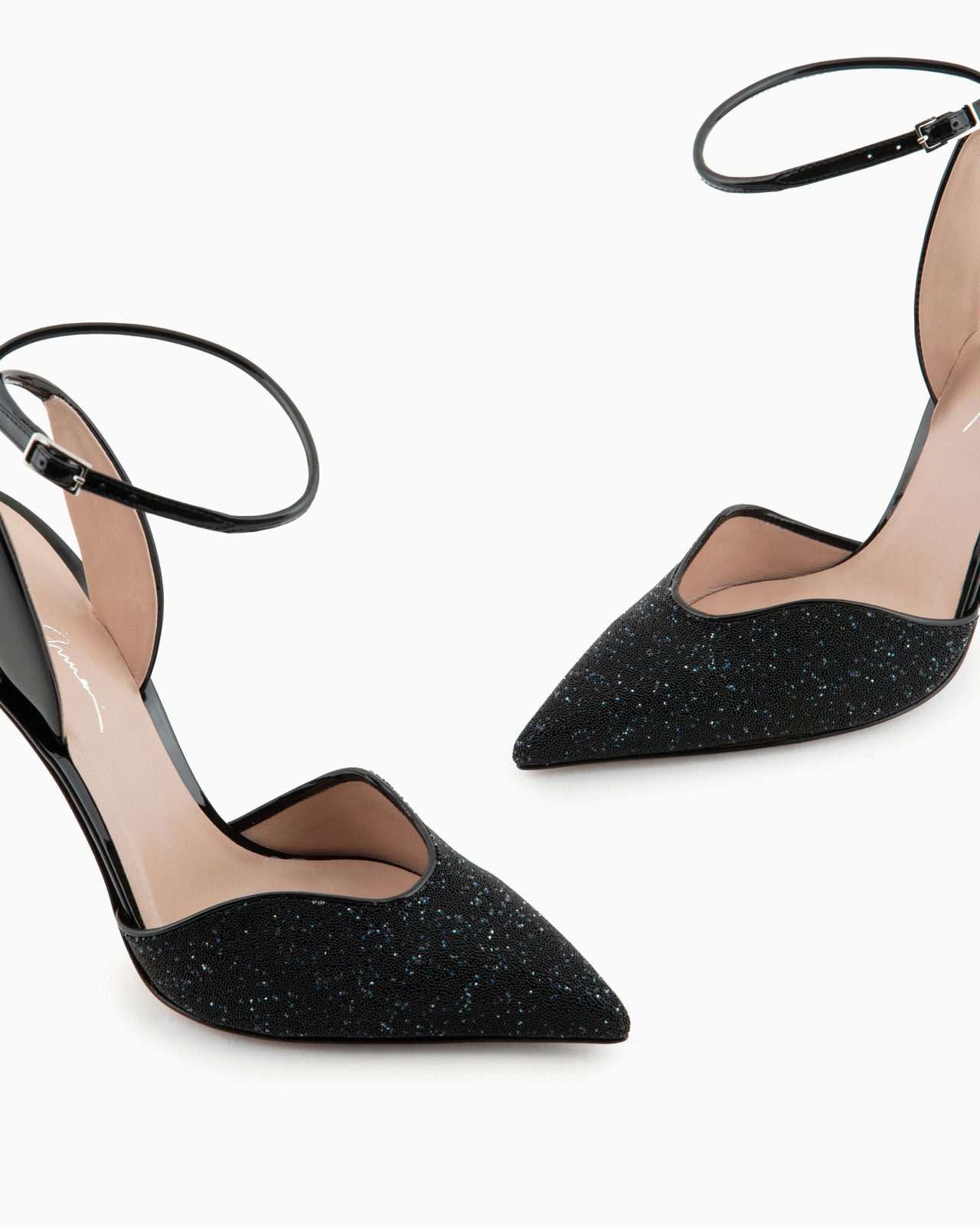 Patent leather and rhinestone court shoes - 5