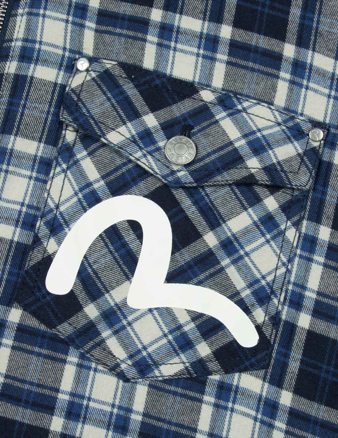Reversible with Seagull Print Loose Fit Shirt Jacket - 13