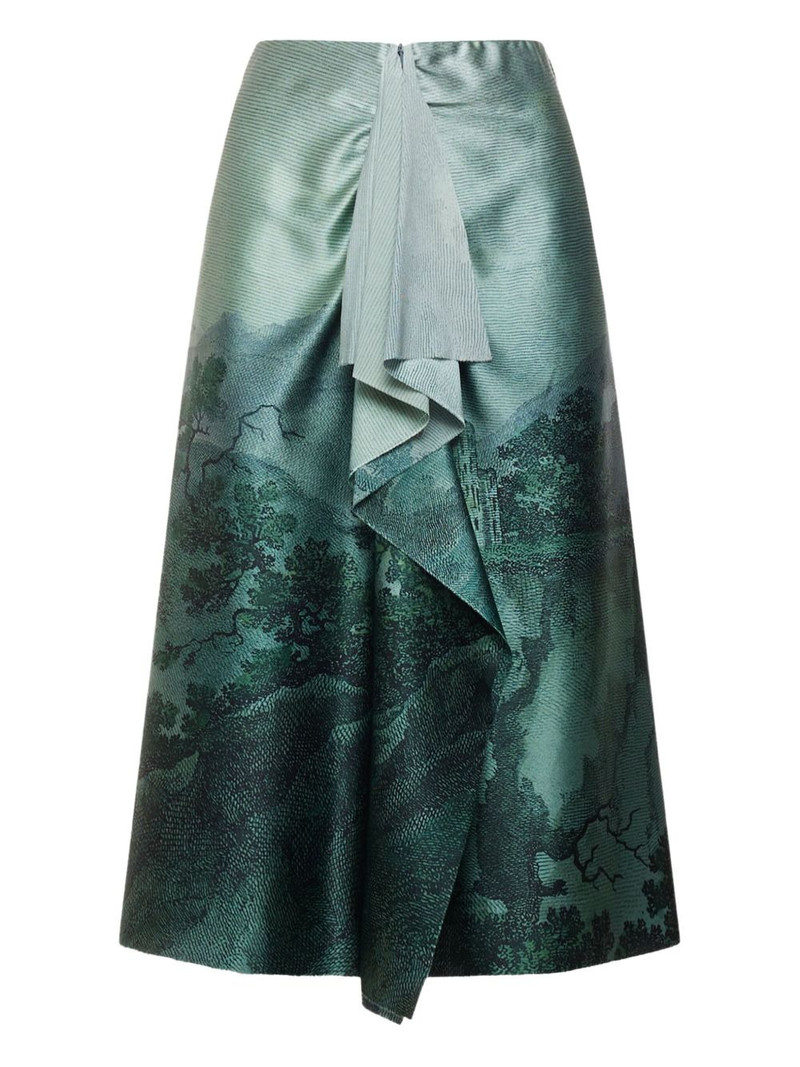 silk-blend ruffled skirt 3
