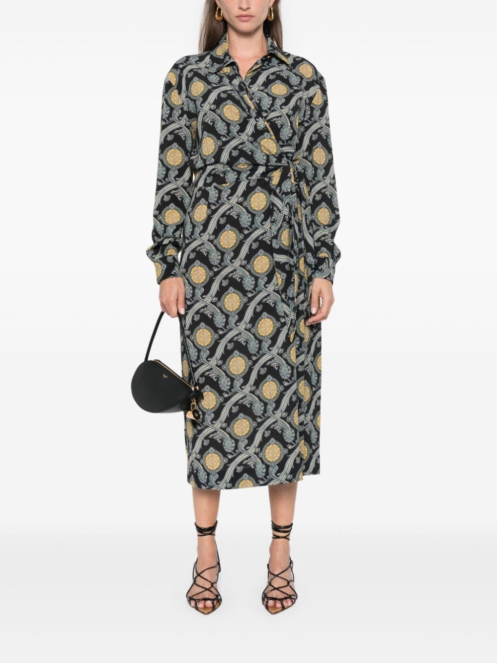 paisley-print midi dress - 2