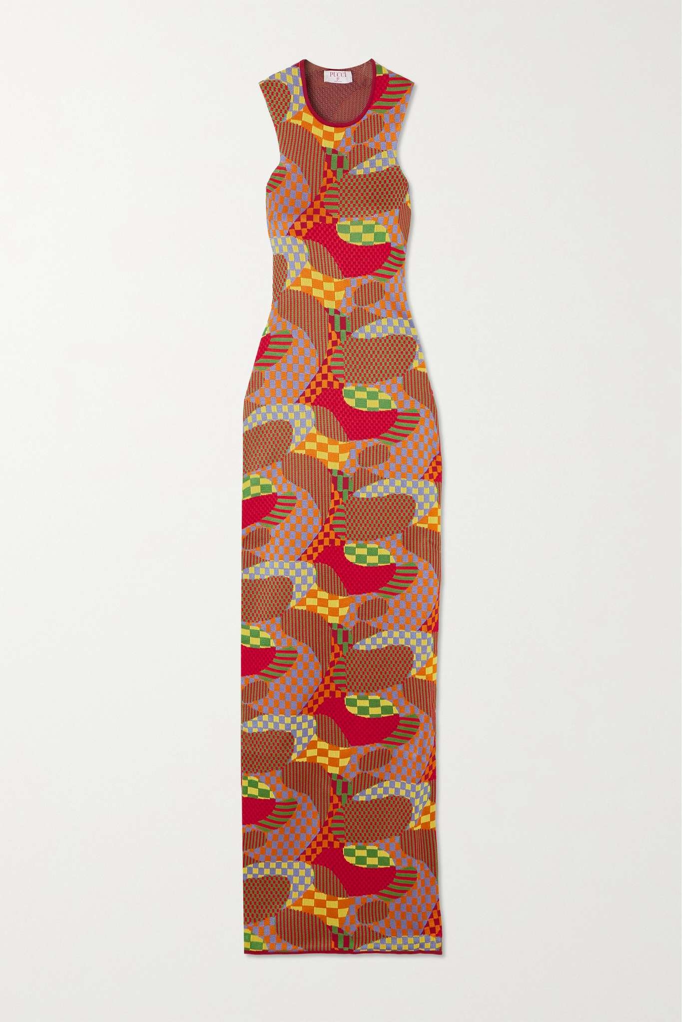 Jacquard-knit maxi dress - 1