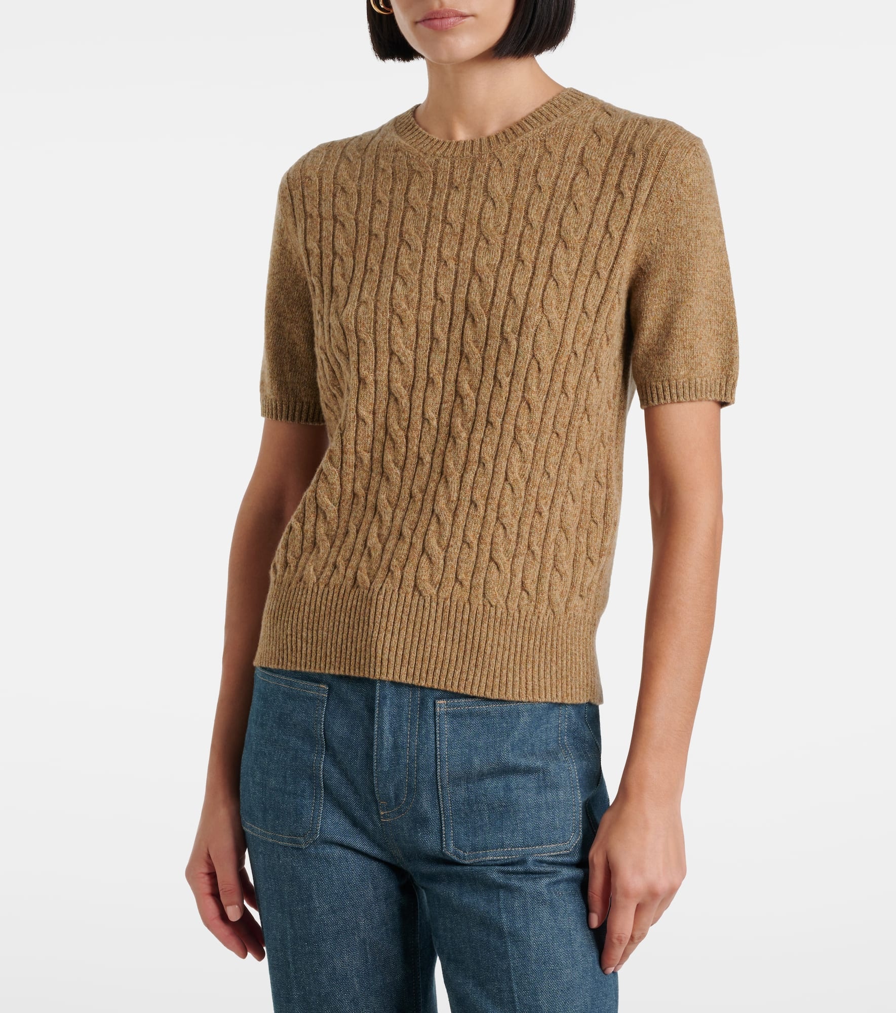 Treccia cable-knit cashmere top - 5