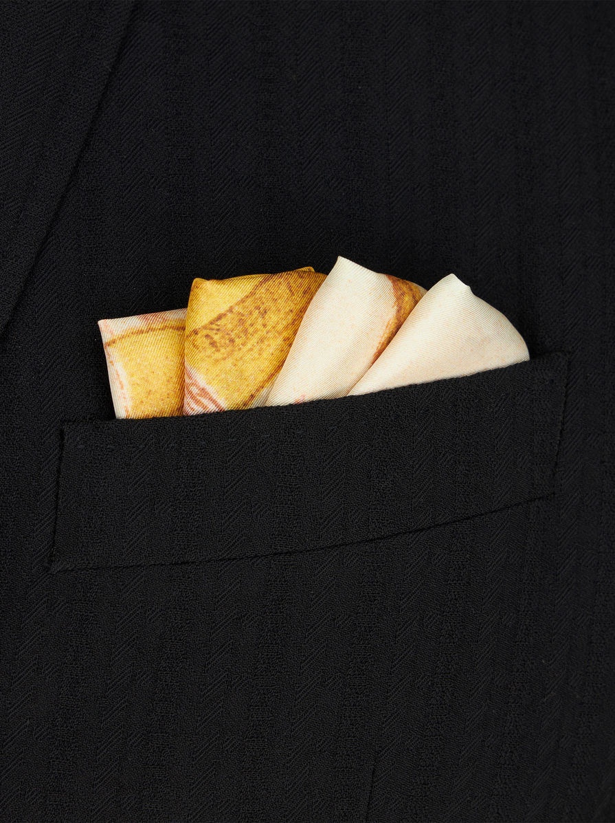 POCKET SQUARE WITH DRAGONFLIES - 2