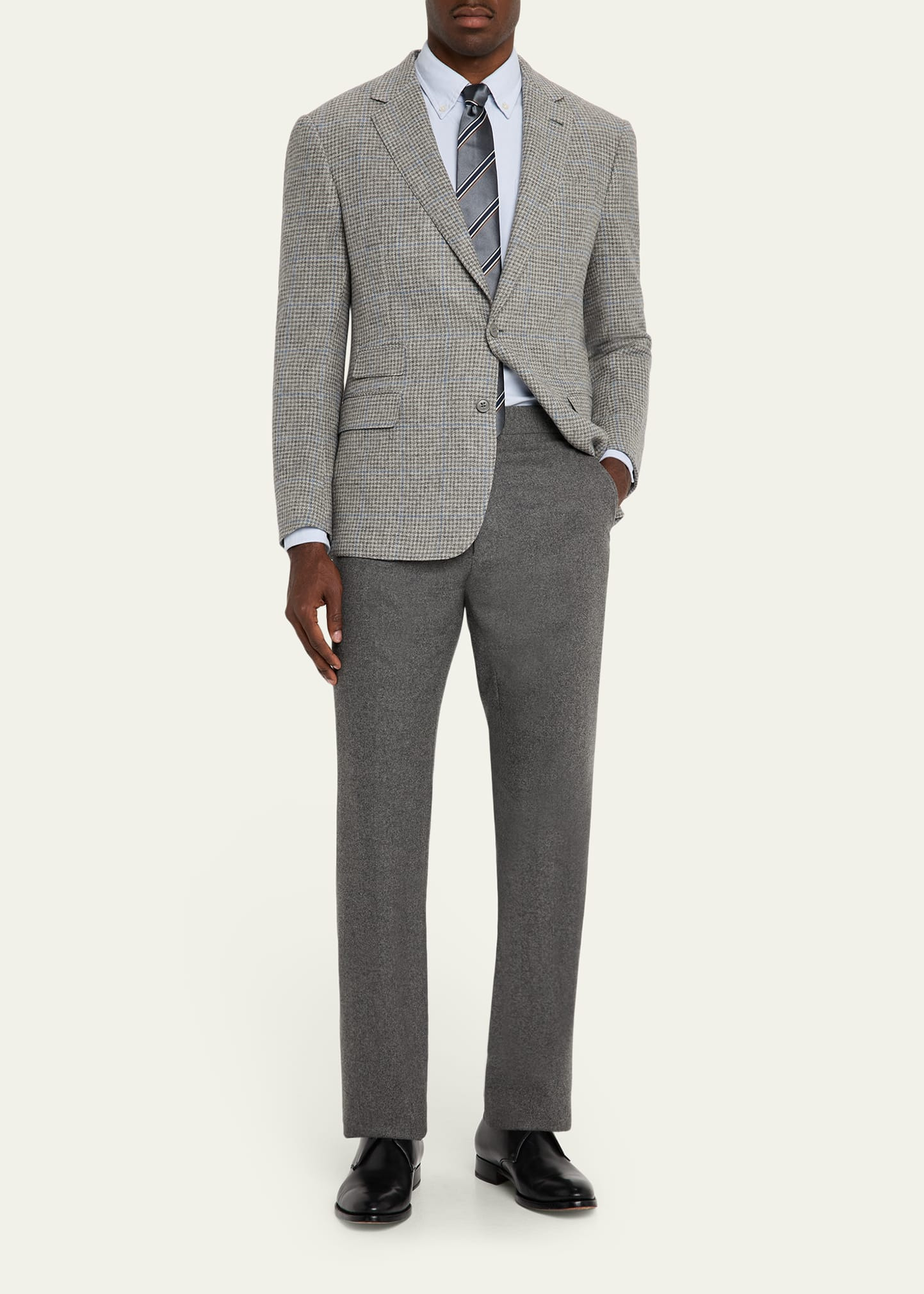 Men's Houndstooth Two-Button Sport Coat - 2
