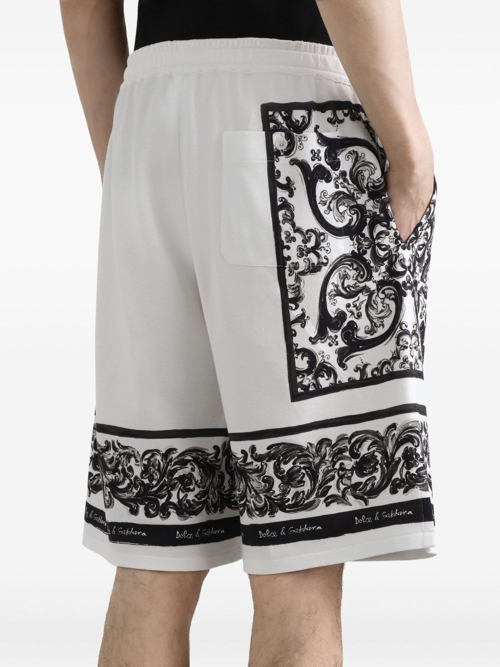 logo-print cotton shorts - 5