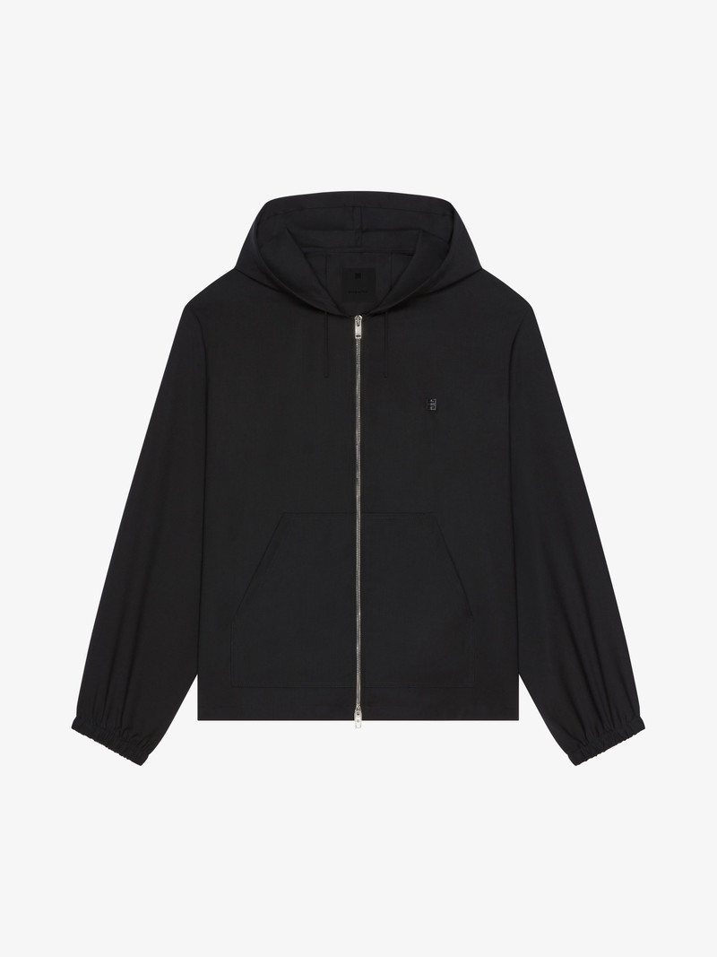 ZIPPED HOODIE IN WOOL WITH 4G DETAIL - 1