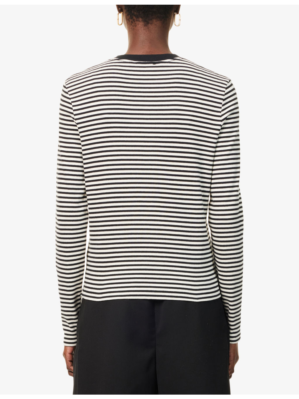 Alessia Striped Stretch-Cotton T-Shirt - 4
