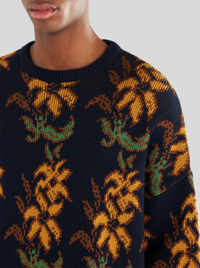 Etro FLORAL OVERSIZE ROUND NECK JUMPER outlook