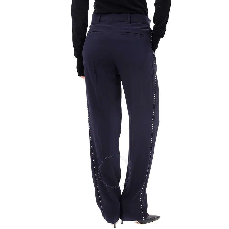 Victoria Beckham Ladies Midnight Slim Front Pleat Pants - 5