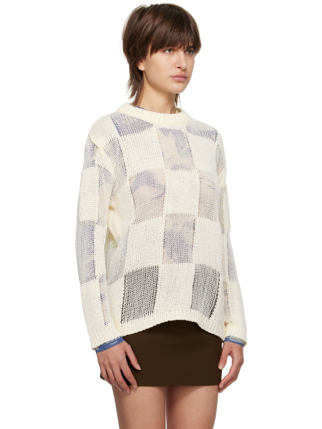 Off-White Checkerboard Sweater - 2