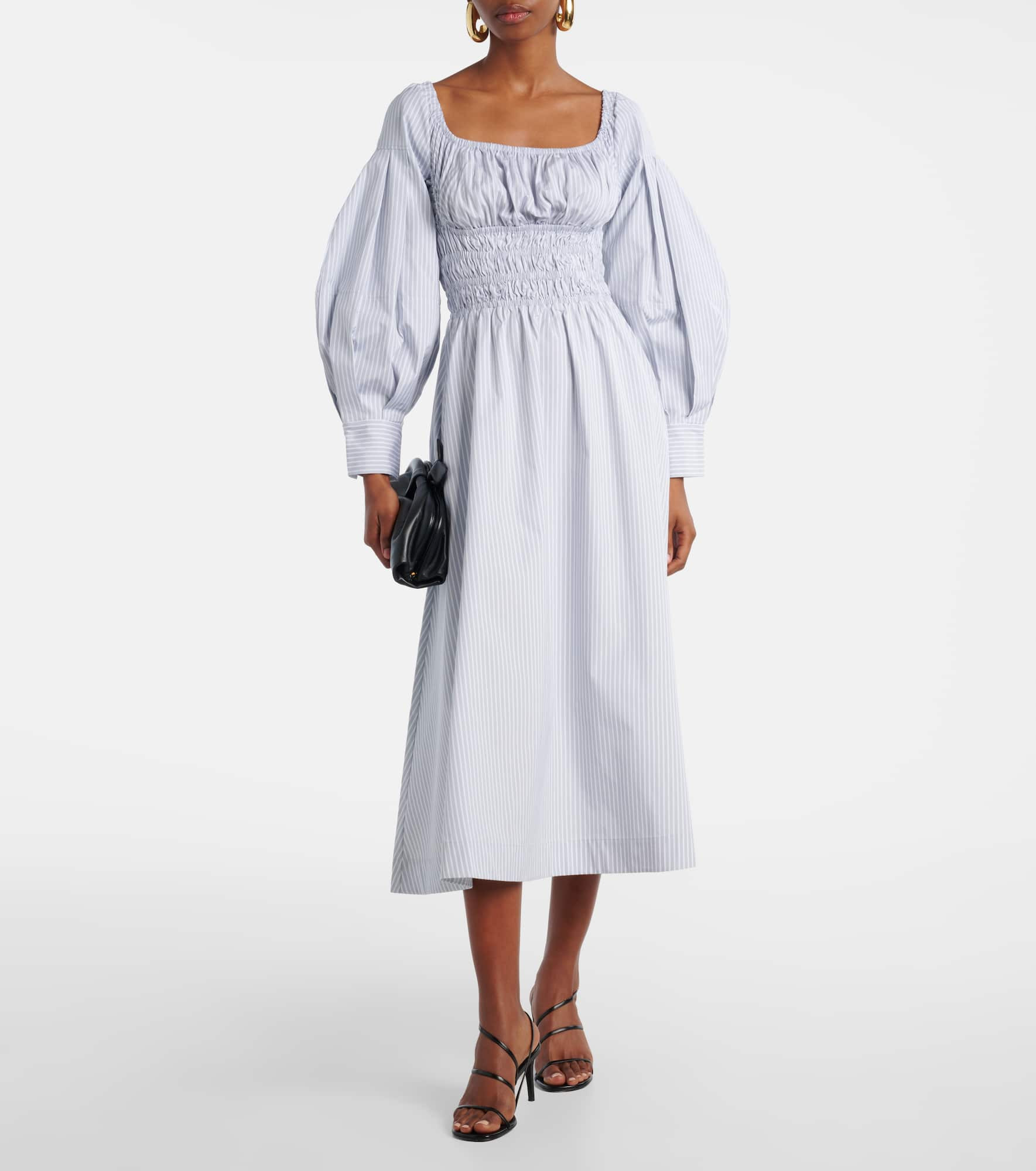 Josie striped cotton midi dress - 2