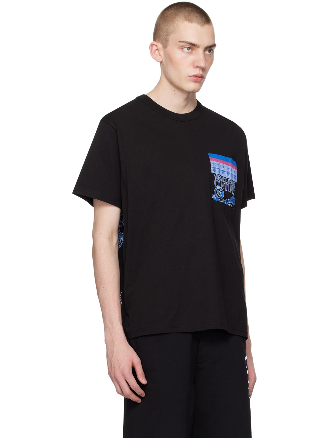 Black Printed T-Shirt - 2