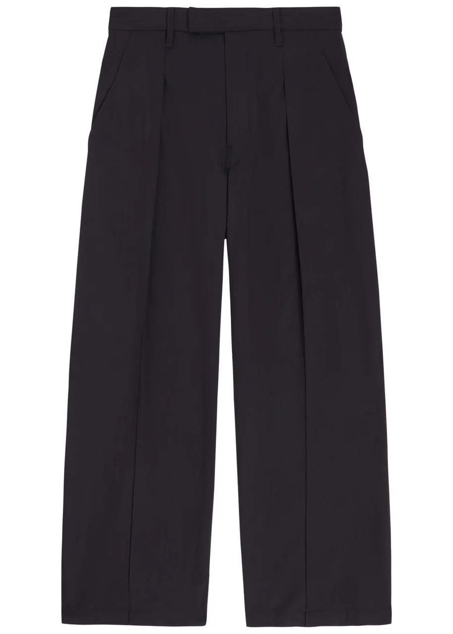 Lemaire Wide-leg Pleated Cotton Trousers - 1