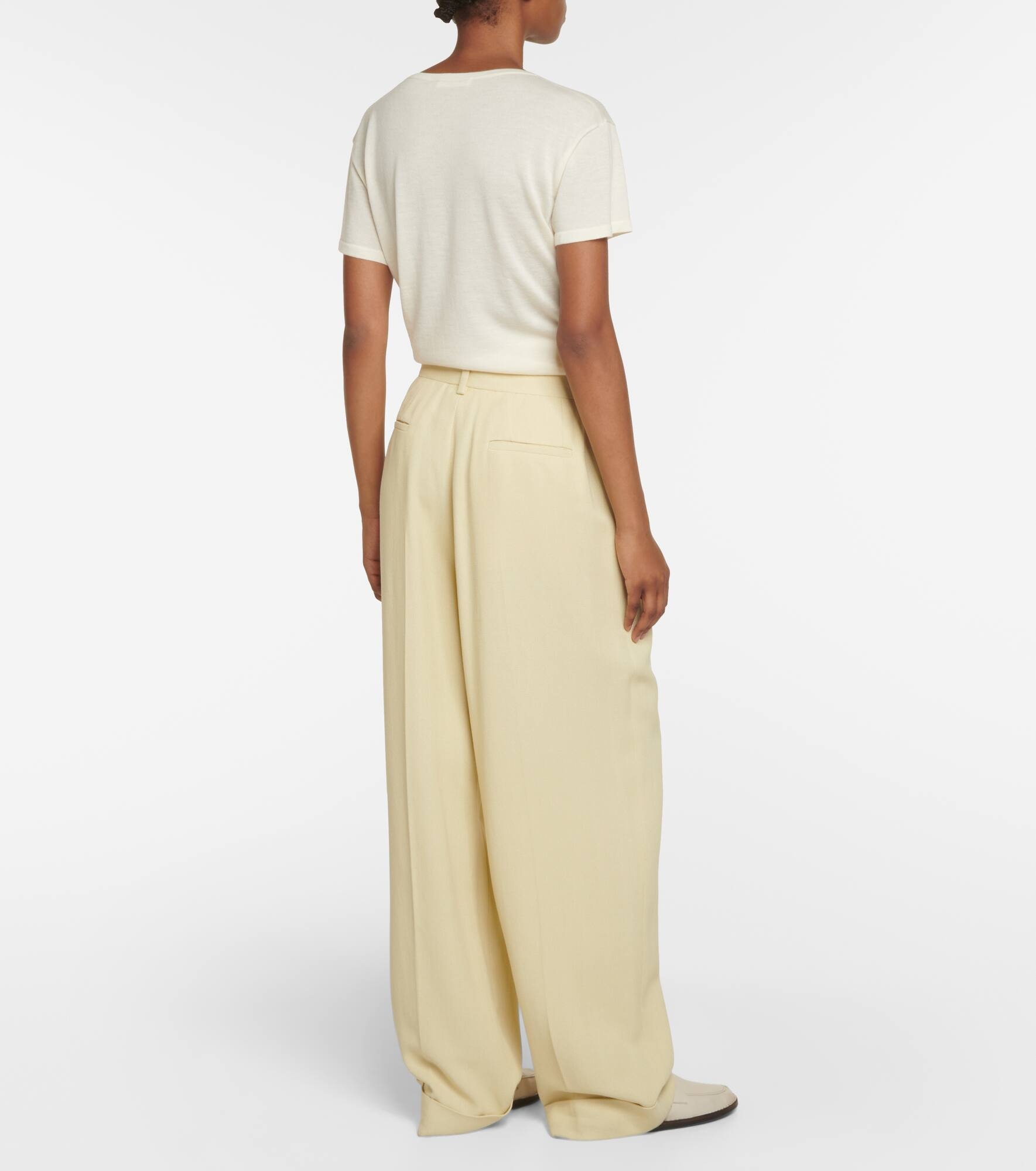 Tor crêpe straight pants - 3
