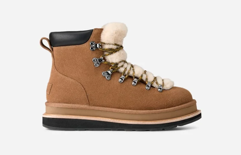 ® sacai Hiker Suede Boots in Chestnut - 1