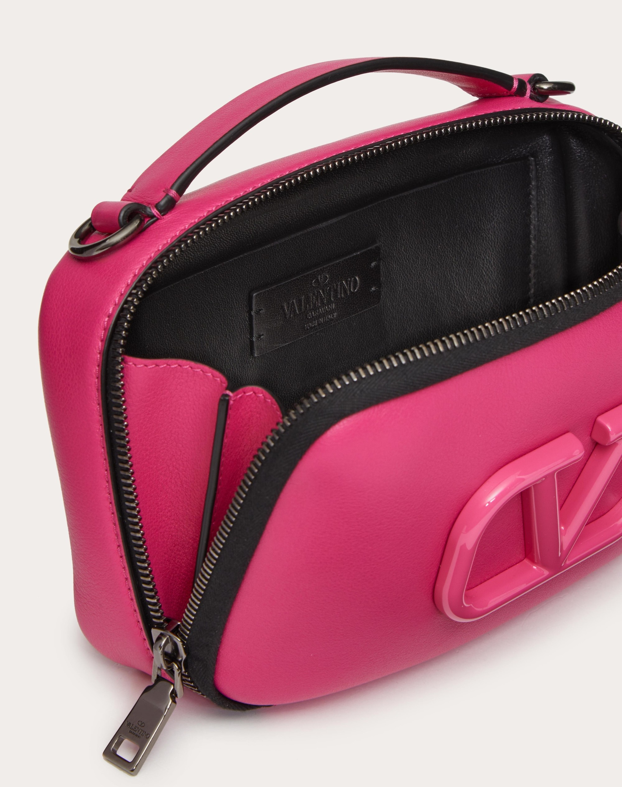 LACQUERED VLOGO SIGNATURE LEATHER CROSSBODY BAG - 4