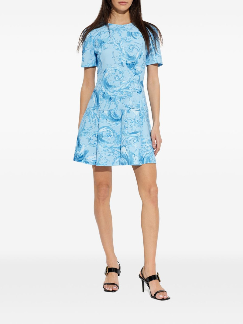 VERSACE JEANS COUTURE pleated print dress outlook