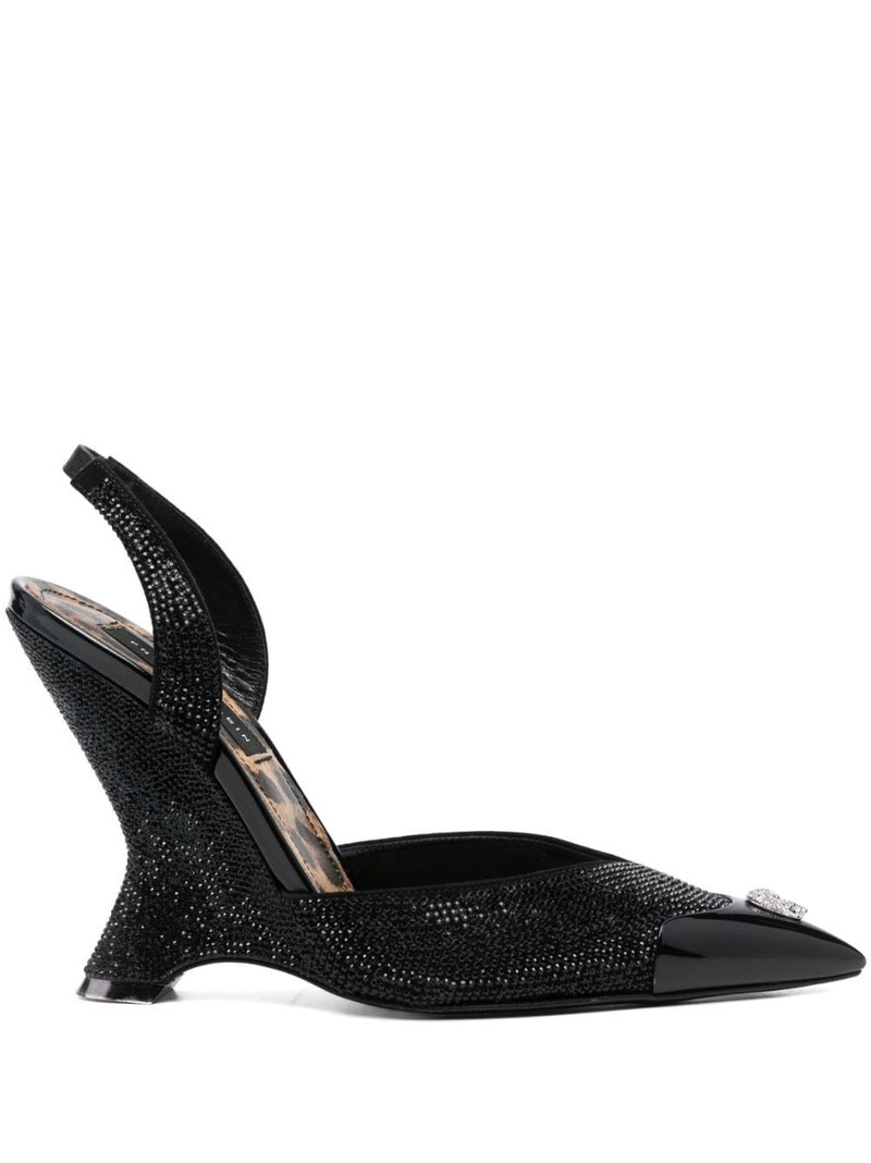 Decollete 105mm crystal-embellished pumps 1