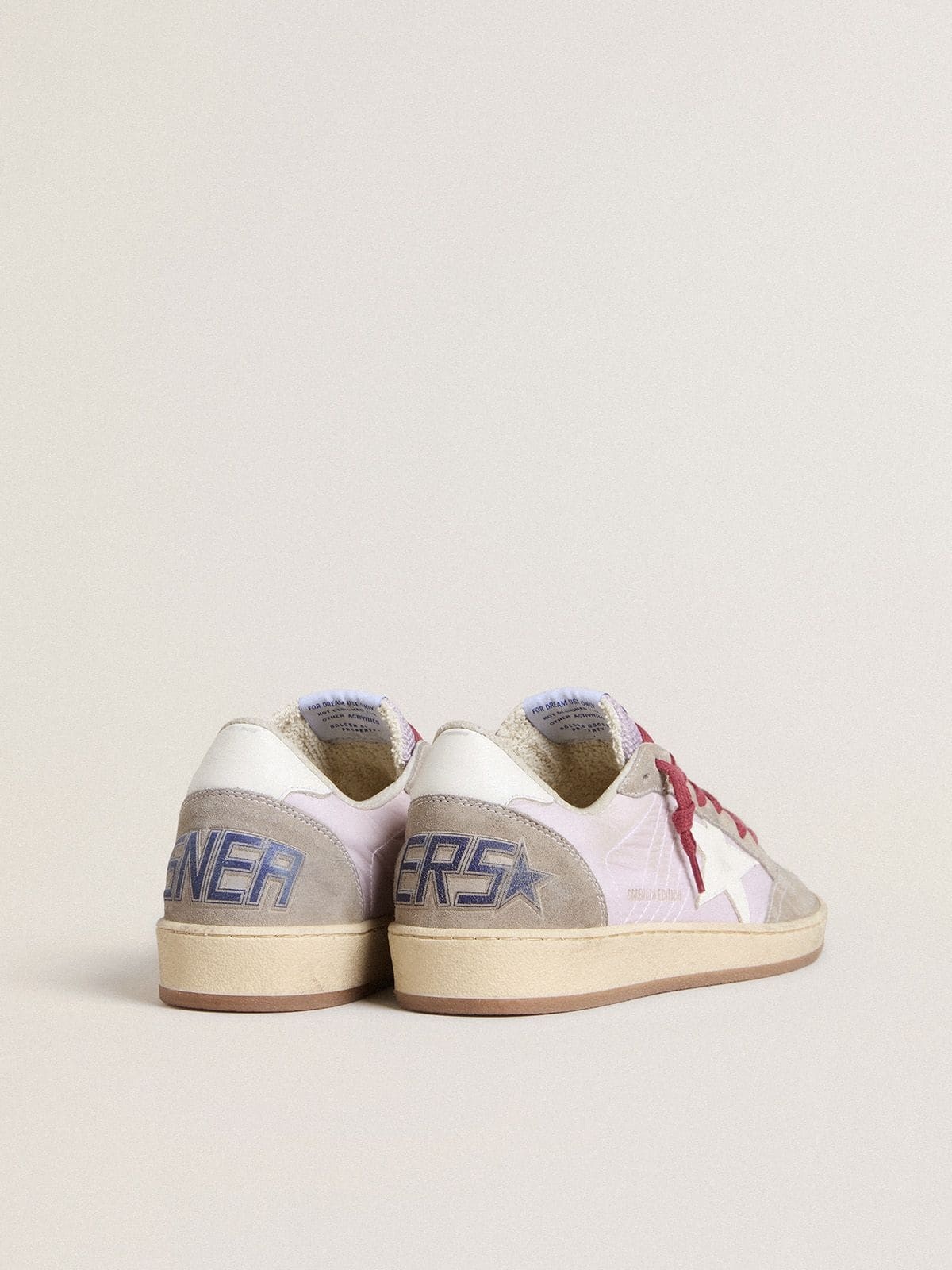 Women's Ball Star LTD in lilac nylon with white leather star and suede inserts - 4