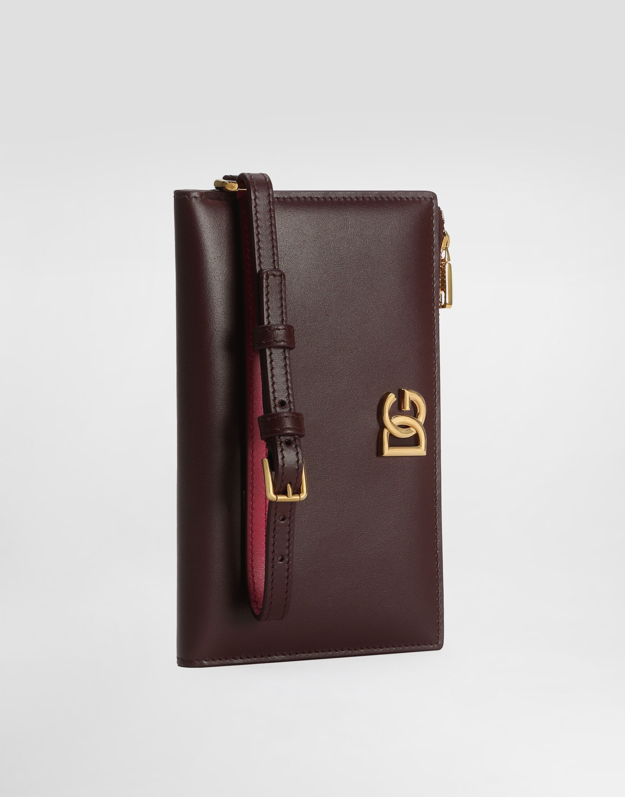 Calfskin passport holder with DG logo - 2