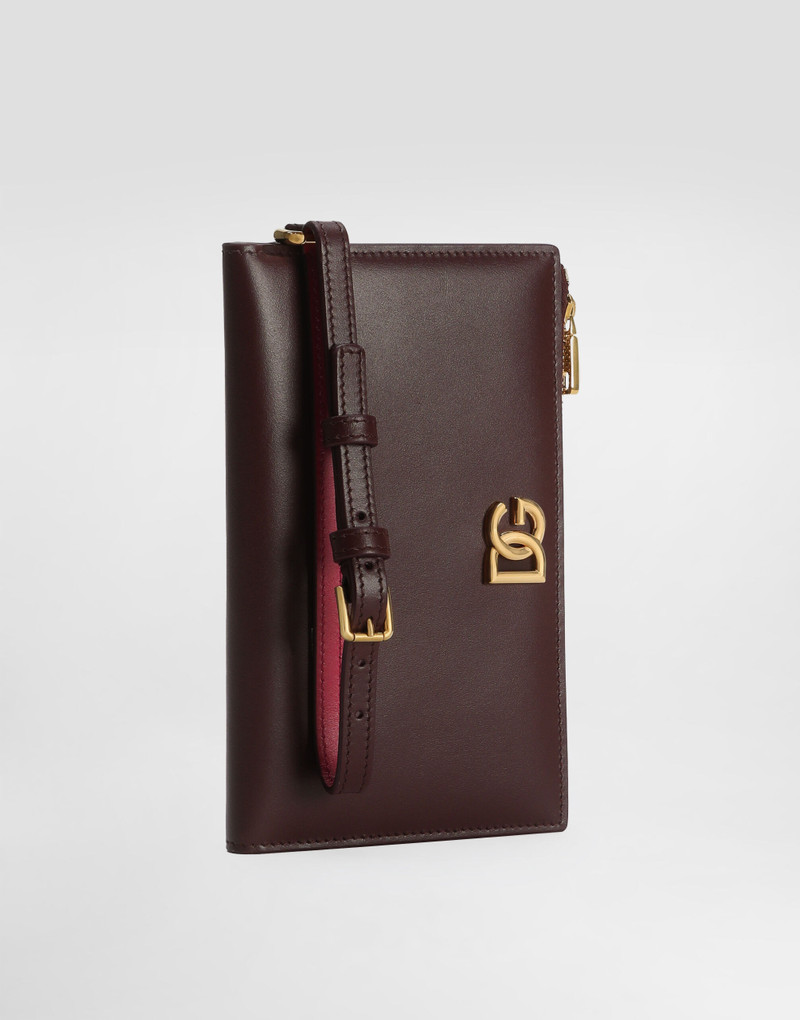Dolce & Gabbana Calfskin passport holder with DG logo outlook