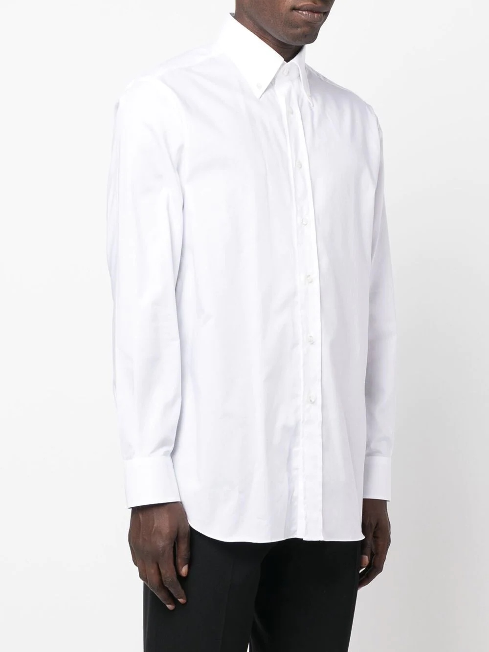 point-collar cotton shirt - 3