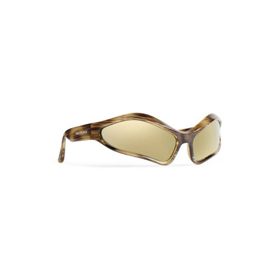 BALENCIAGA Fennec Oval Sunglasses  in Bronze outlook