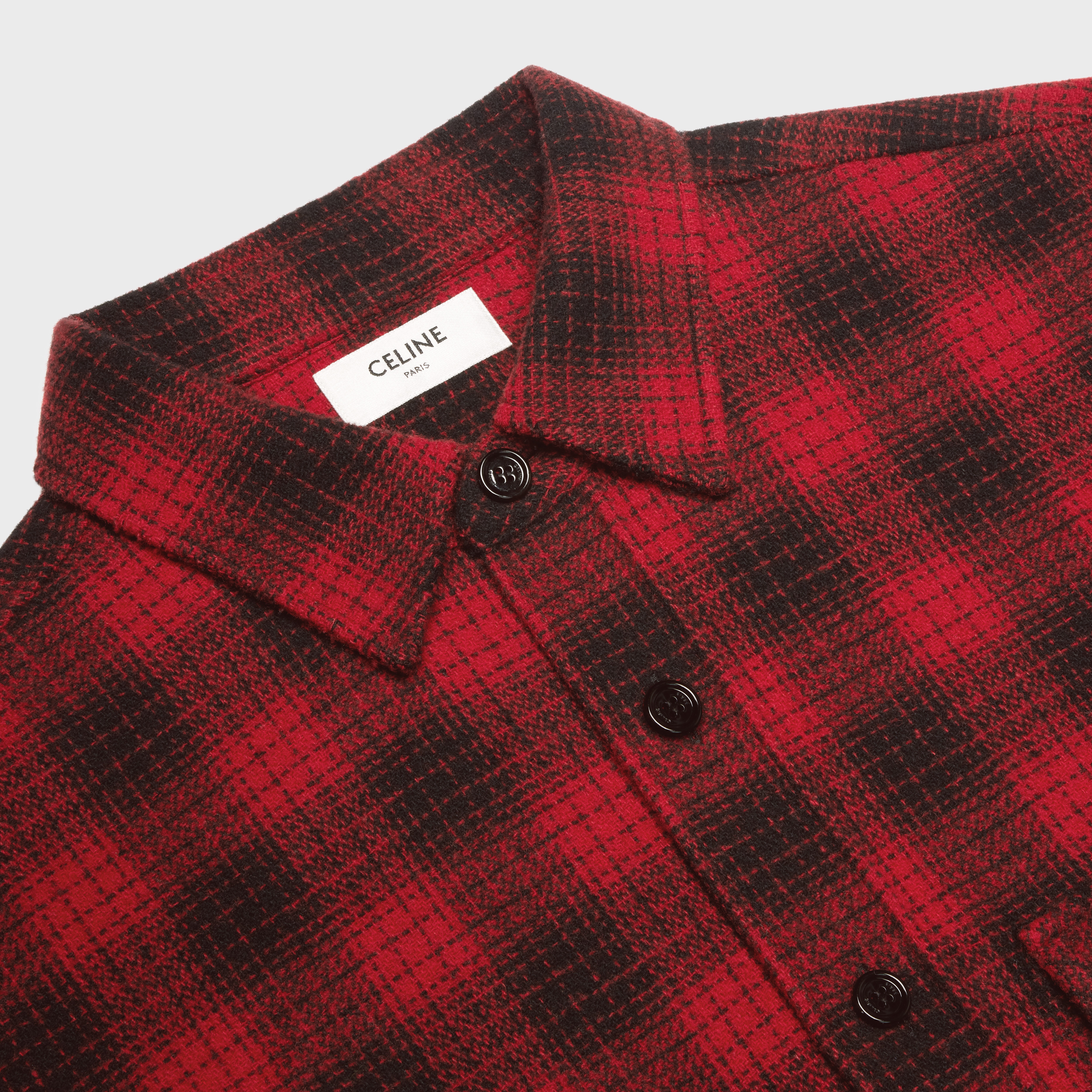 LOOSE SHIRT IN CHECKED WOOL - 3